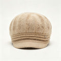 Thick Knit Newsboy Cap, Windproof Warm Winter Beanie Hat