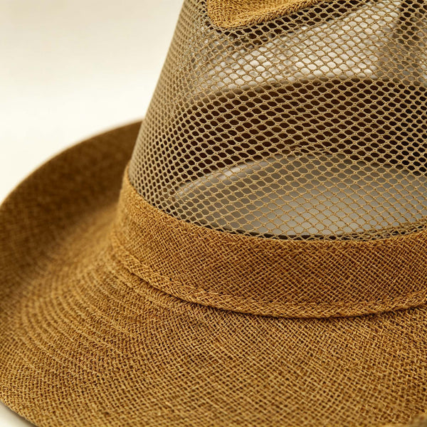 Summer Mesh Breathable Sun Hat, Wide Brim Outdoor Fishing Hat