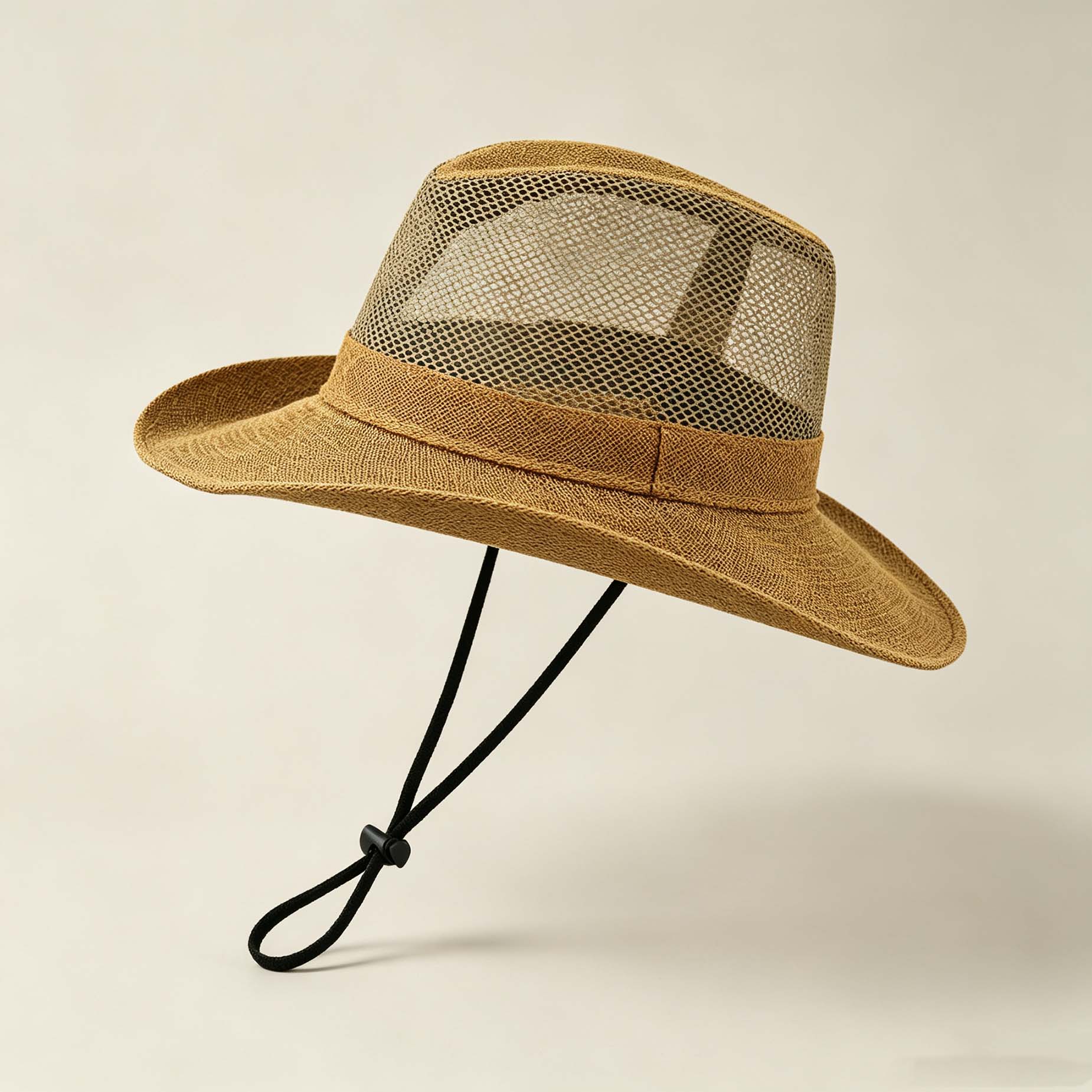 Summer Mesh Breathable Sun Hat, Wide Brim Outdoor Fishing Hat
